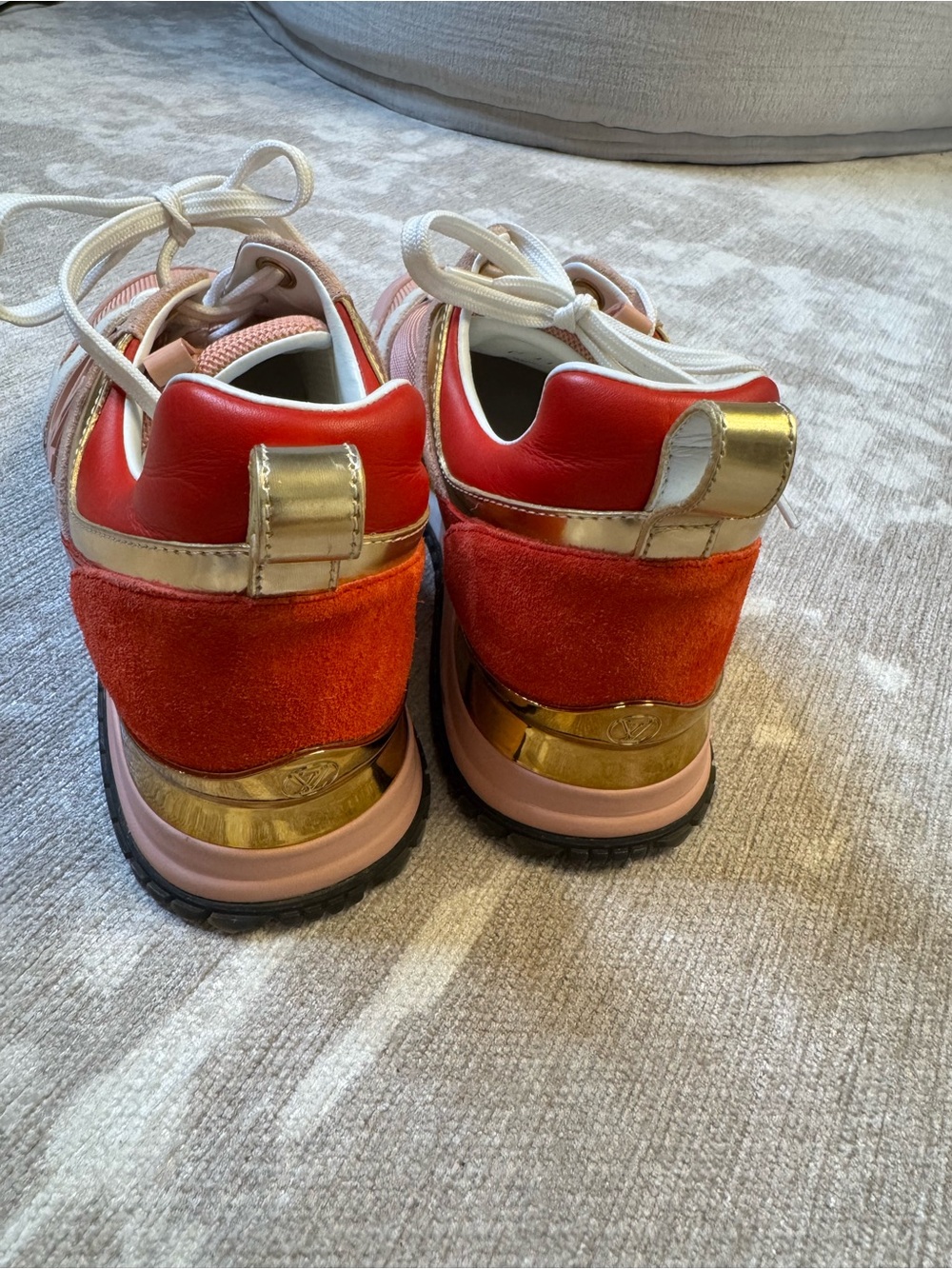 Louis Vuitton Pink and Gold Women's LV Runner Sneakers - Picture 4 of 5